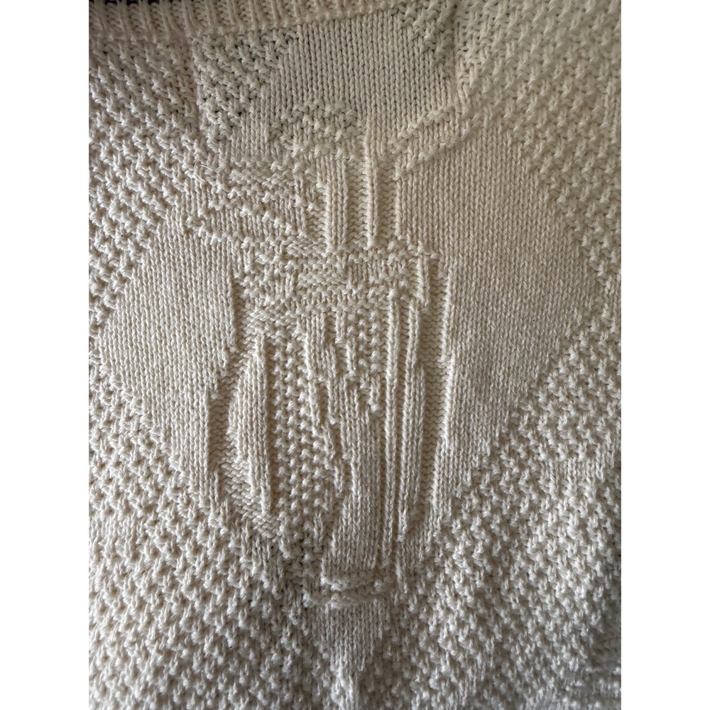 Vintage Shenandoah Mens 90s Embroidered Chunky Knit Sweater M Preppy Oldmoney‎ - Picture 12 of 13